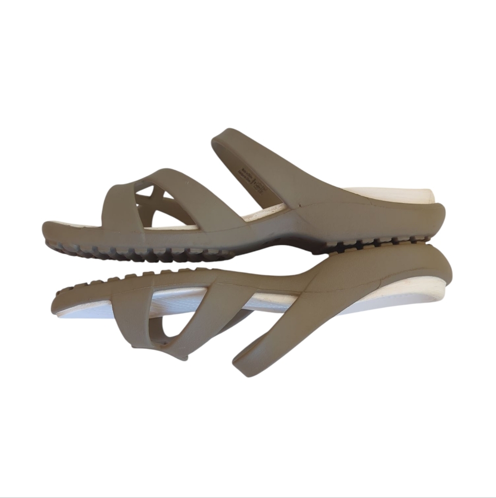 Crocs Meleen Twist Lightweight Summer Sandals 8 Taupe - Picture 6 of 16